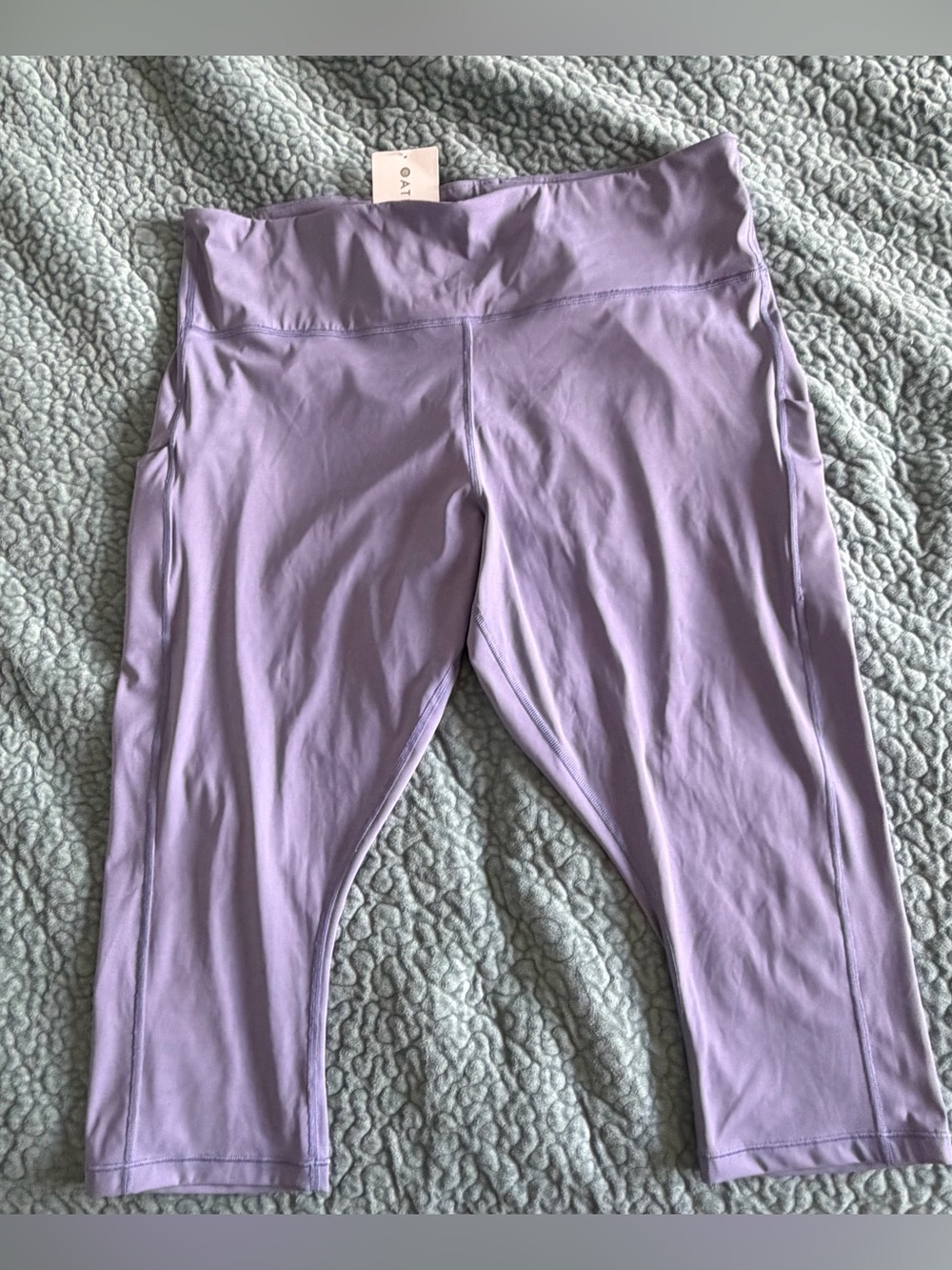 Athleta Ultimate Stash Pocket Capri Leggings 3X Lavender NWT Balance 4” Shortie